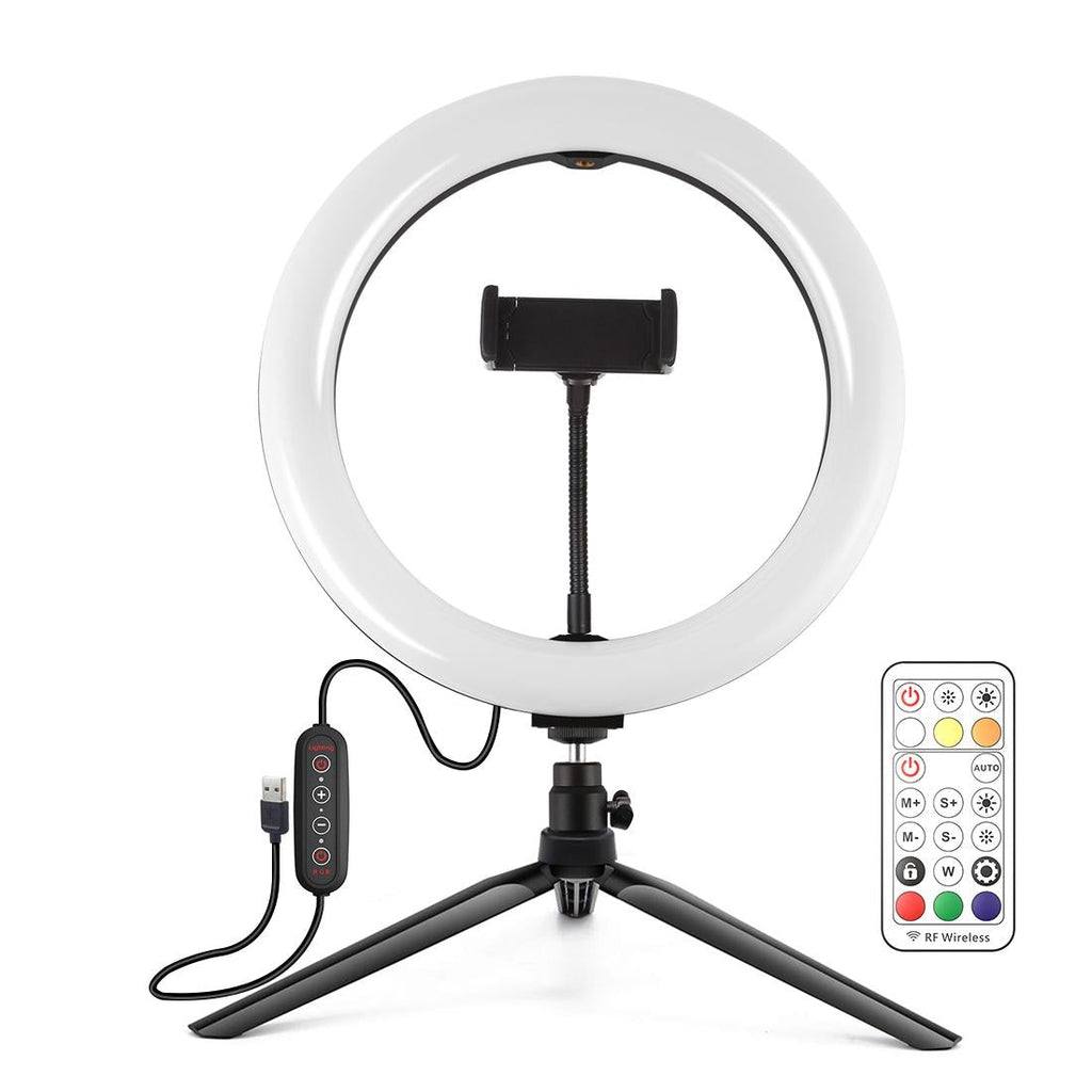 NNEIDS 10.2 Marquee Led Beauty Light With Tripod And Remote - Dual-Colour Ring Light For Vlogging And Photography