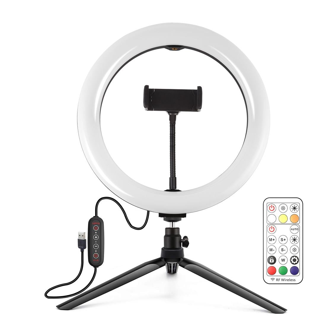 NNEIDS 10.2 Marquee Led Beauty Light With Tripod And Remote - Dual-Colour Ring Light For Vlogging And Photography