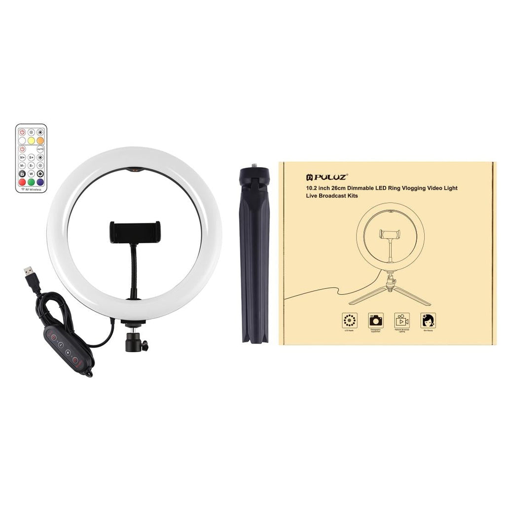 NNEIDS 10.2 Marquee Led Beauty Light With Tripod And Remote - Dual-Colour Ring Light For Vlogging And Photography